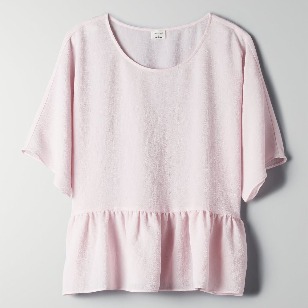 Aritzia Wilfred Macee Short-Sleeve Peplum Blouse